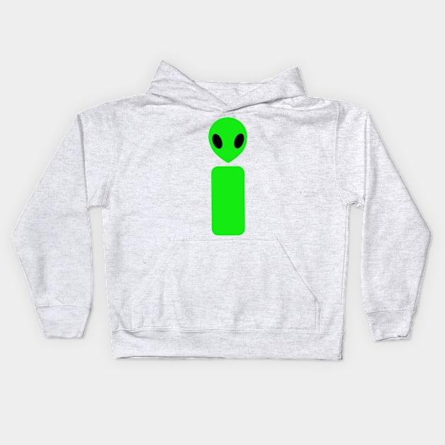 Minimalist Alien Kids Hoodie by Quirkball